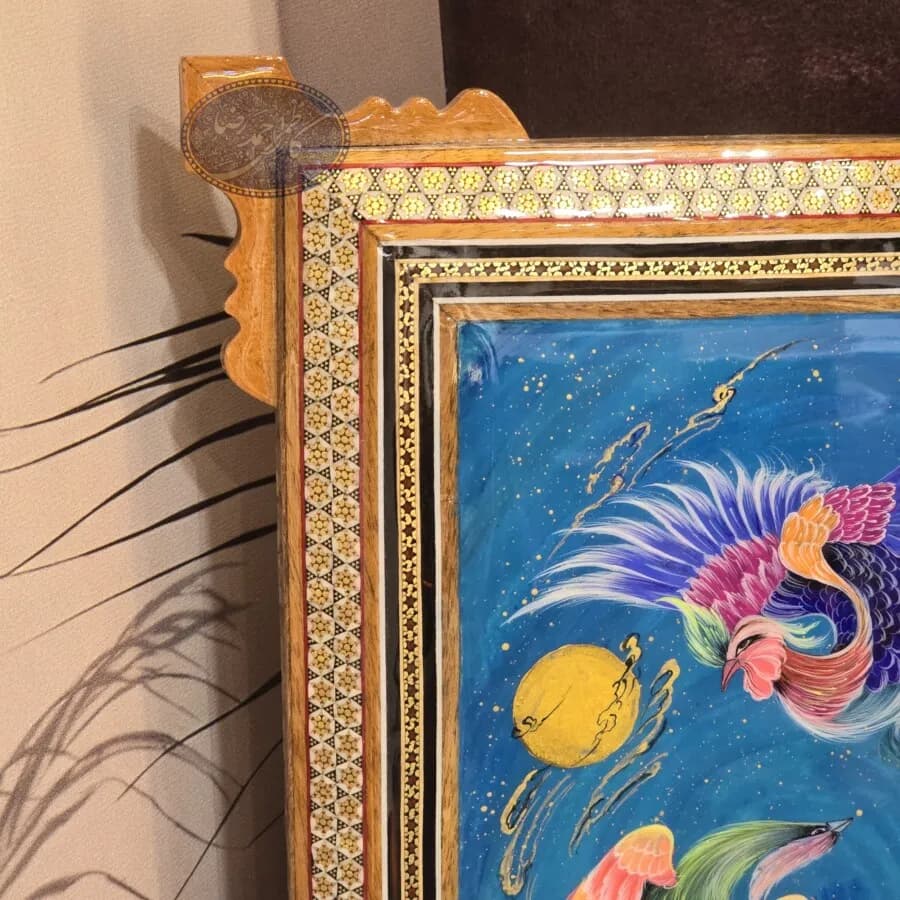 تابلو خاتم و صدف سیمرغ کاظمی — تصویر ۳