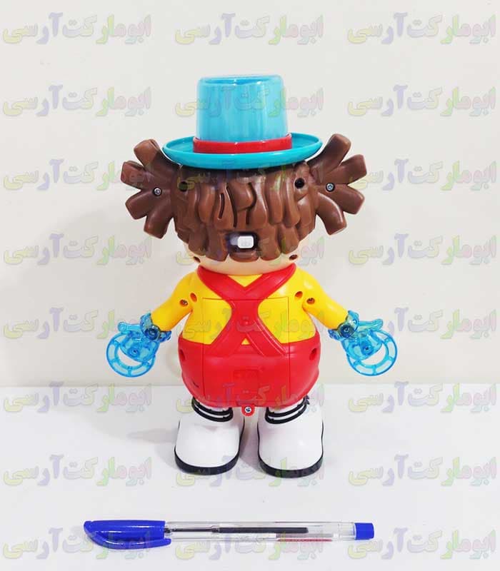 ربات دلقک حرکتی موزیکال چراغ دار باتری خور خارجی — تصویر ۱۲