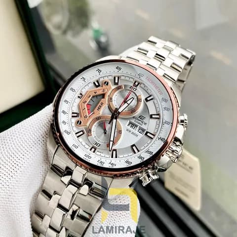 ساعت مردانه کاسیو ادیفایس کاسیو Edifice EF-558D-7AVDF با بند فلزی نقرهای — تصویر ۸