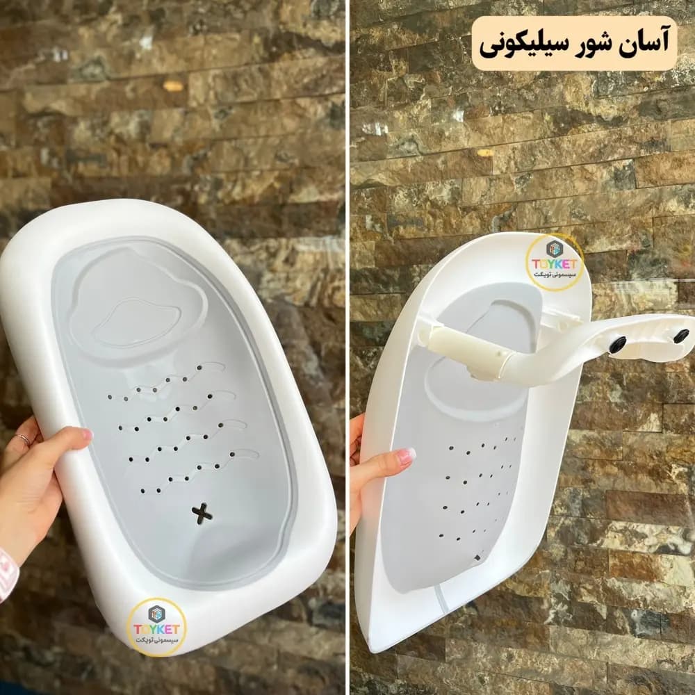ست وان حمام تاشو پایه دار دماسنج دار نوزاد ۸ تکه — تصویر ۶