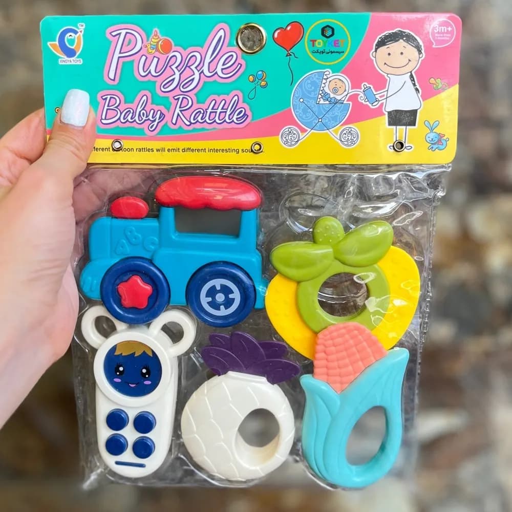 ست جغجغه و دندانگیر ۵ عددی نوزاد XINGYA TOYS — تصویر ۲