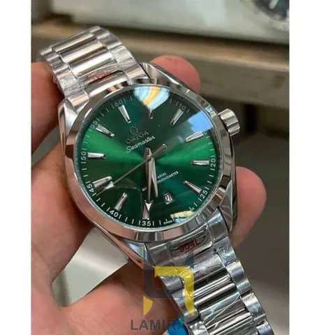 ساعت مردانه امگا سیمستر امگا SEAMASTER Aqua Terra، صفحه سبز اتوماتیک استیل — تصویر ۳