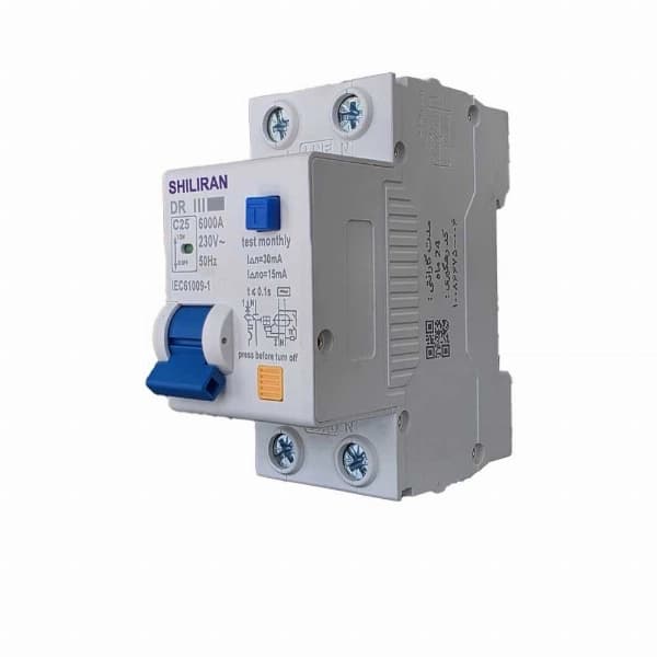 کلید محافظ جان ترکیبی تک فاز RCBO-1P+N شیل ایران — تصویر ۲