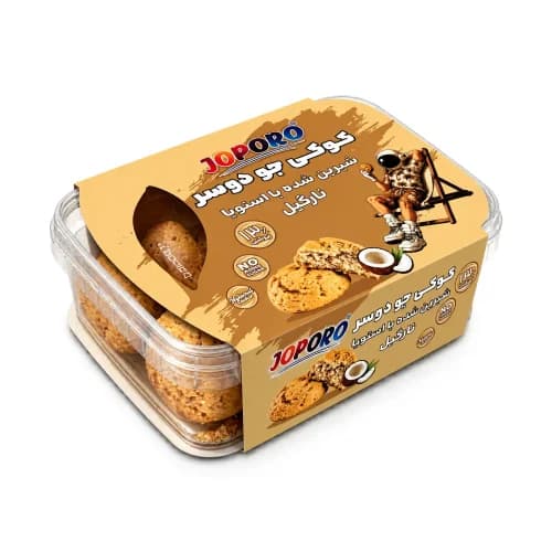 کوکی جو دوسر نارگیلی رژیمی پروتئینه جوپرو 350 گرمی — تصویر ۸