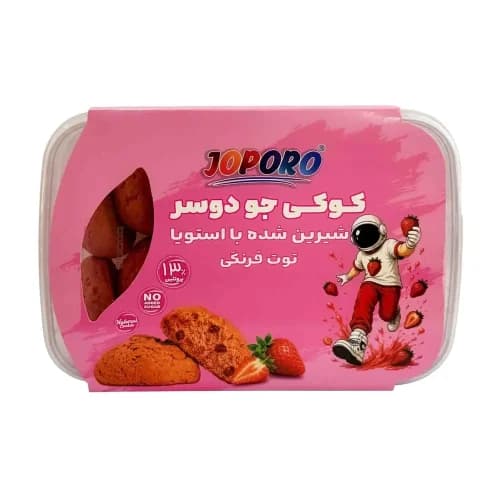 کوکی جو دوسر توت فرنگی پروتئینه جوپرو 350 گرمی — تصویر ۴