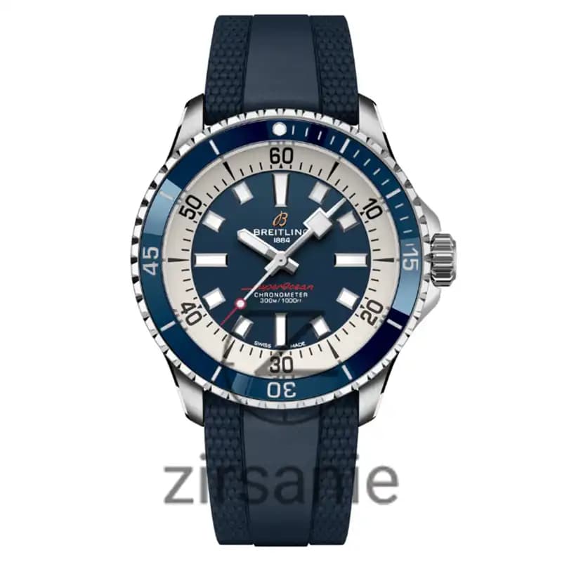 ساعت مردانه برایتلینگ سوپر اوشن اتومات سیلور سرمهای Breitling Superocean Automatic Silver Navay