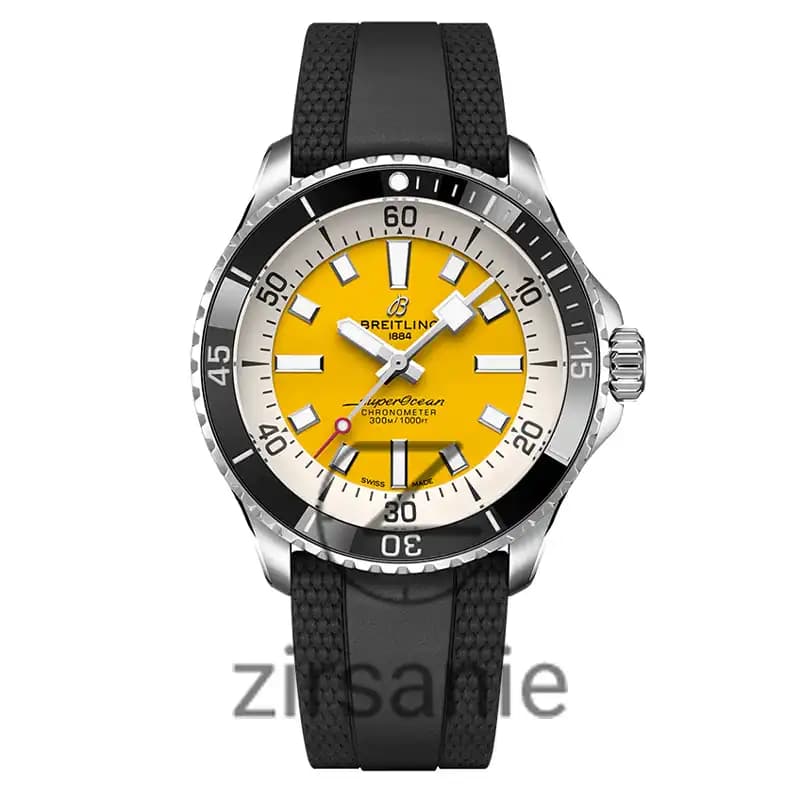 ساعت مردانه برایتلینگ سوپر اوشن اتومات سیلور زرد Breitling Superocean Automatic Silver Yellow