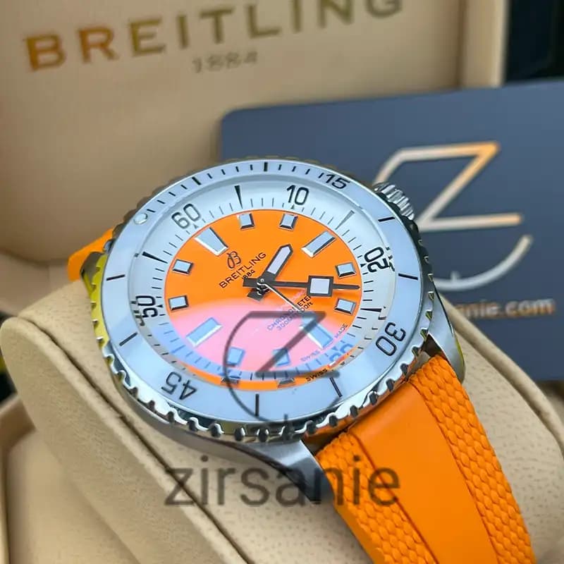 ساعت مردانه برایتلینگ سوپر اوشن اتومات سیلور نارنجی Breitling Superocean Automatic Silver Orange — تصویر ۱۰