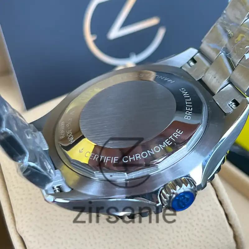 ساعت مردانه برایتلینگ سوپر اوشن اتومات سیلور صفحه سبز Breitling Superocean Automatic Silver Green Screen — تصویر ۱۲