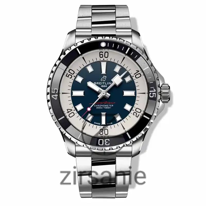 ساعت مردانه برایتلینگ سوپر اوشن اتومات سیلور صفحه آبی Breitling Superocean Automatic Silver Blue Screen
