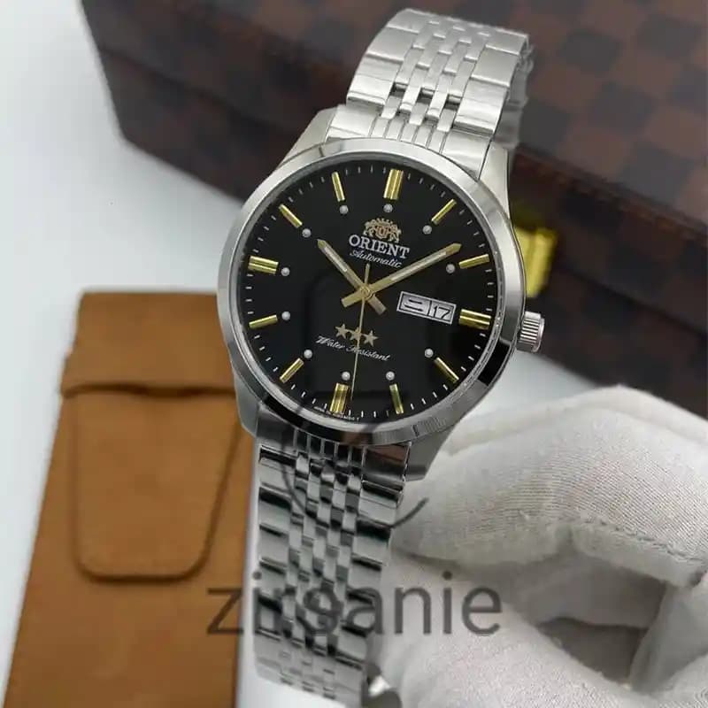 ساعت مچی مردانه اورینت 3 ستاره اتوماتیک سیلور صفحه مشکی Orient 3 Star Automatic Silver Black Screen — تصویر ۴