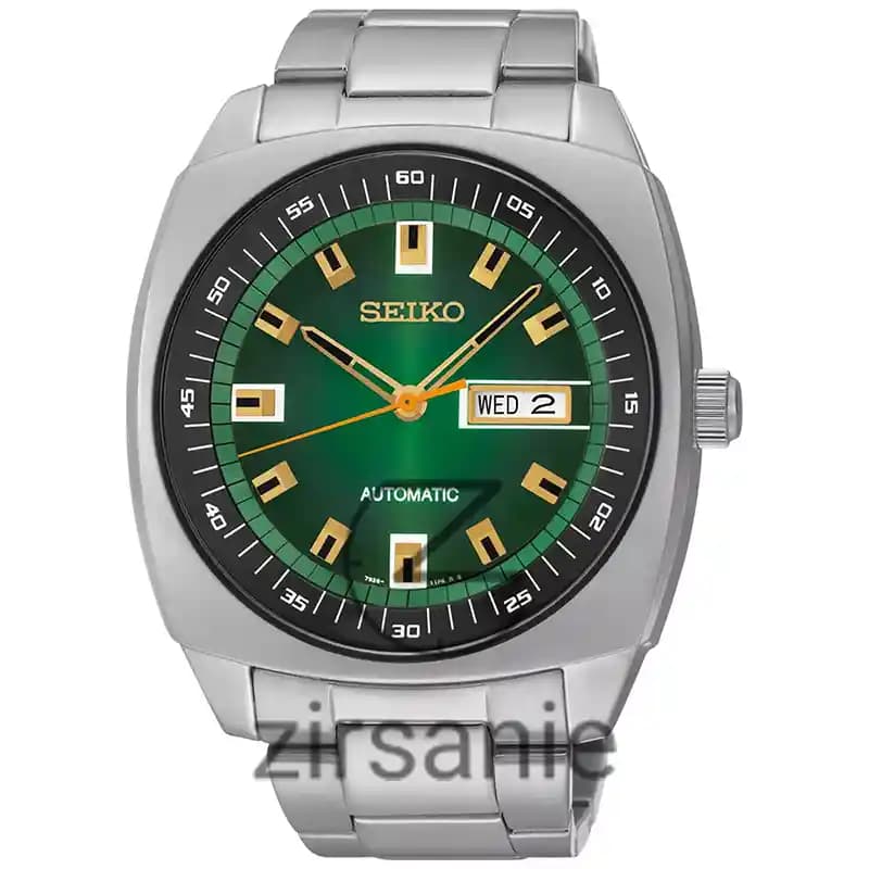 ساعت مچی مردانه سیکو مربعی اتوماتیک سیلور صفحه سبز Seiko Re Craft Automatic Silver Green Screen — تصویر ۴
