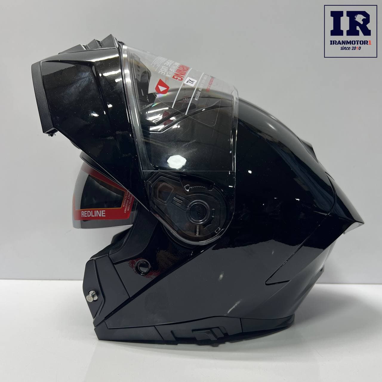 کلاه کاسکت فک متحرک ردلاین Redline کد 960 مشکی براق — تصویر ۱۲