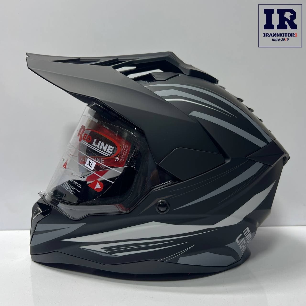 کلاه کاسکت اندرویی ردلاین Redline کد 760 مشکی خاکستری