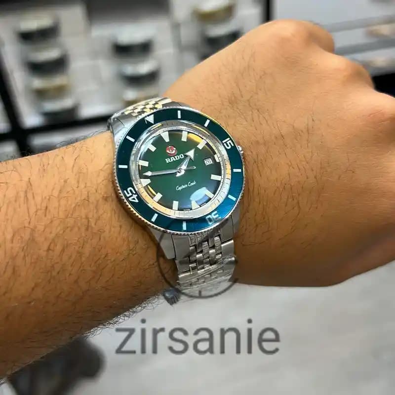 ساعت مچی مردانه رادو کاپیتان کوک اتومات سیلور صفحه سبز Rado Capitan Cook Automatic Silver Green Screen — تصویر ۱۲