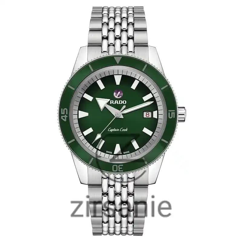 ساعت مچی مردانه رادو کاپیتان کوک اتومات سیلور صفحه سبز Rado Capitan Cook Automatic Silver Green Screen