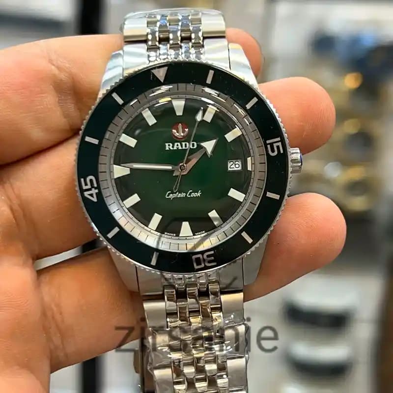 ساعت مچی مردانه رادو کاپیتان کوک اتومات سیلور صفحه سبز Rado Capitan Cook Automatic Silver Green Screen — تصویر ۲