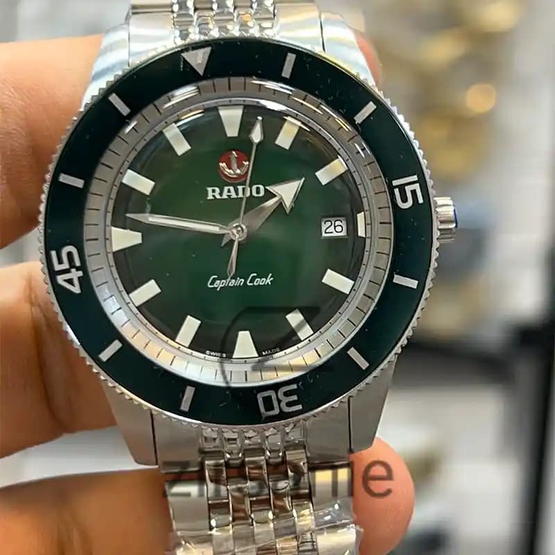 ساعت مچی مردانه رادو کاپیتان کوک اتومات سیلور صفحه سبز Rado Capitan Cook Automatic Silver Green Screen — تصویر ۷