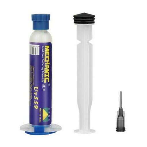 خمیر فلکس سرنگی مکانیک با دسته تزریق پلاستیکی MECHANIC UV559