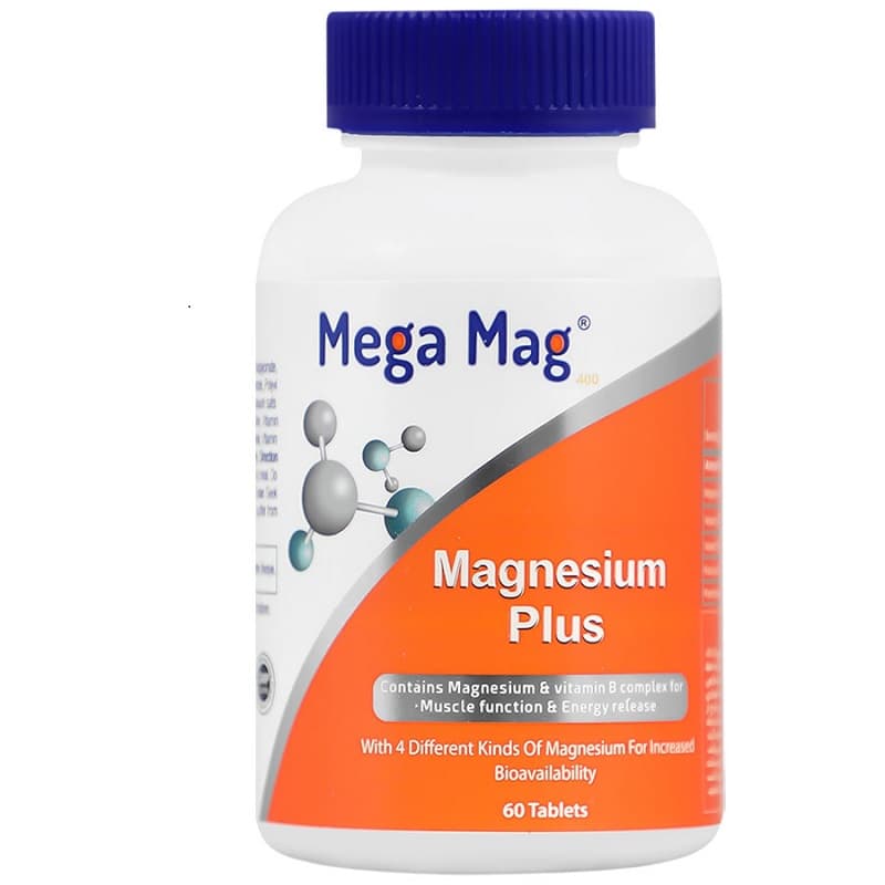 قرص منیزیم پلاس مگامگ 60 عددی Mega MAG magnesium Plus — تصویر ۲