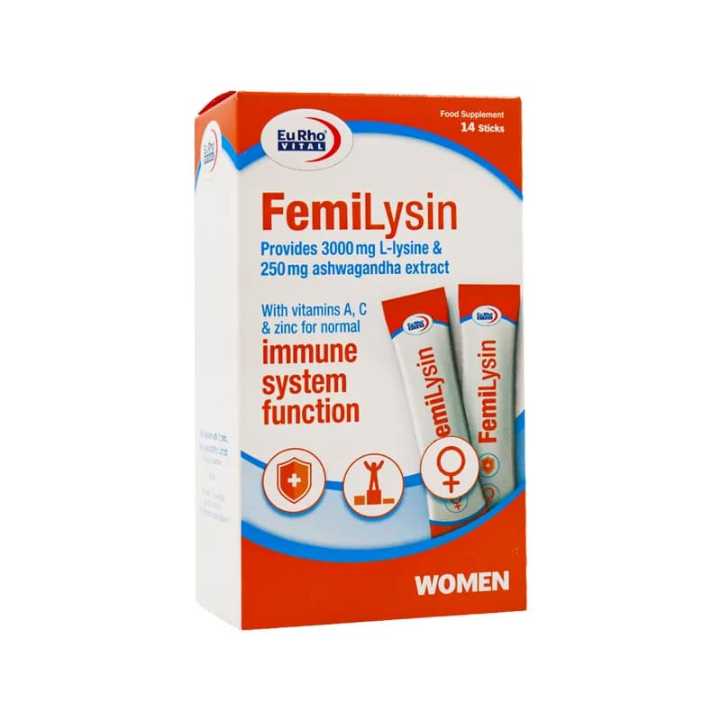 ساشه فمی لایزین یوروویتال 14 عدد Eurhovital Femilysin 14 Sticks — تصویر ۲