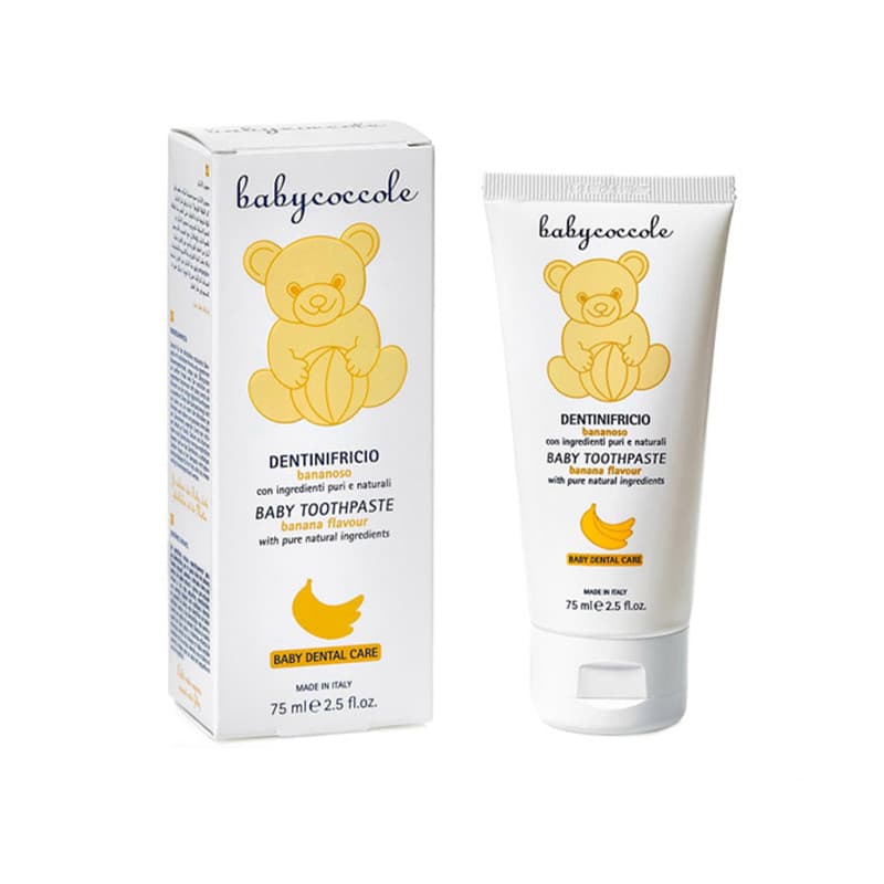 خمیردندان کودک بیبیکوکول Babycoccole با طعم طبیعی موز مناسب 0 تا 6 سال حاوی فلوراید، کلسیم و ویتامینها حجم 75 میل — تصویر ۱۲