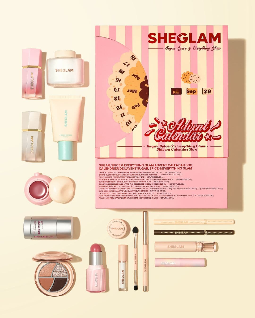 ست تقویم آرایشی شیگلم | SHEGLAM Advent Calendar Set — تصویر ۷