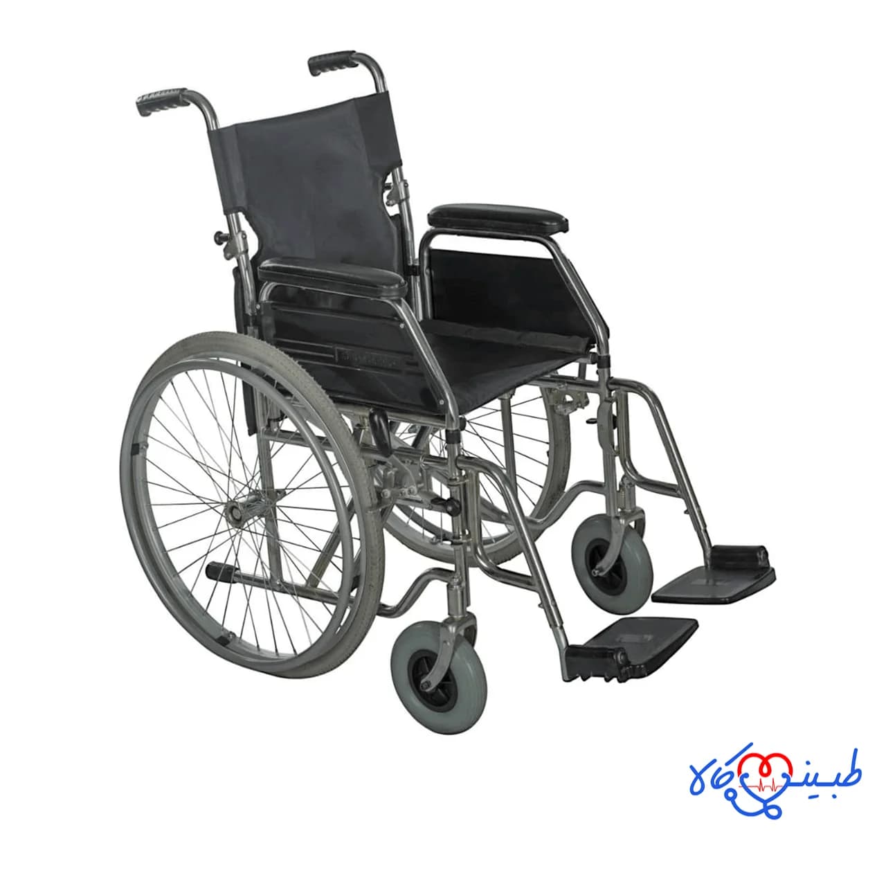 ویلچر 701 ضربدری دوبل دسته شکن عقب بادی ایران بهکار