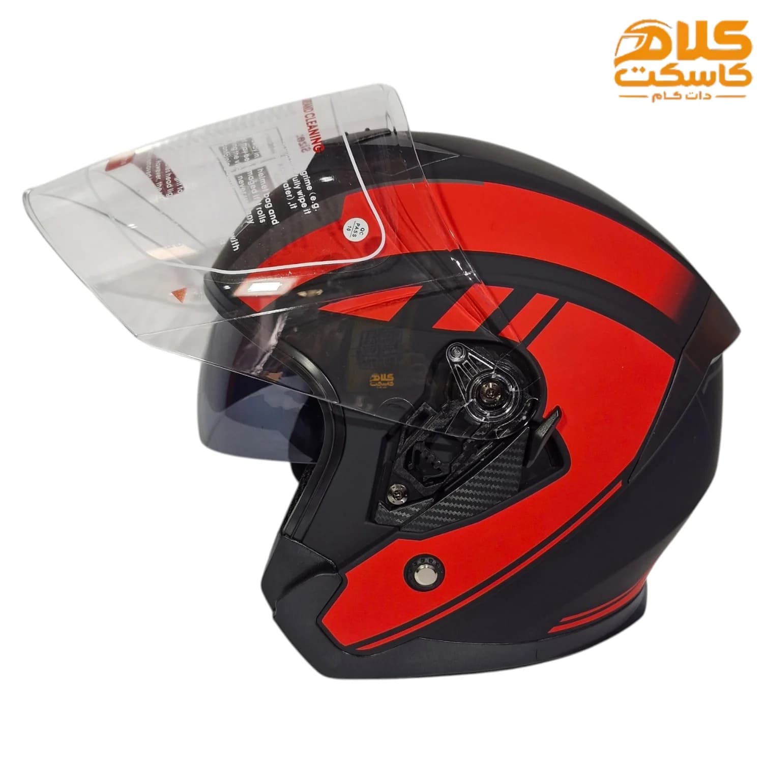 کلاه کاسکت بدون فک اسکوتری DA1 مدل 405 BLK-RED — تصویر ۱۰