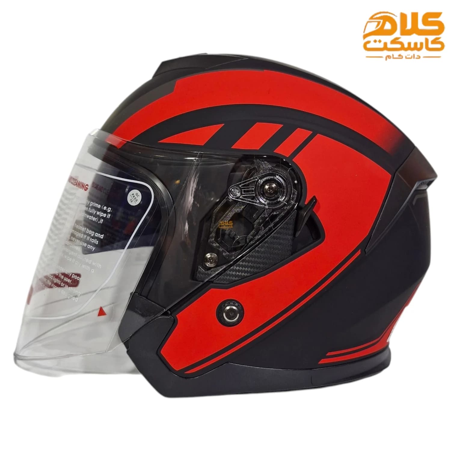 کلاه کاسکت بدون فک اسکوتری DA1 مدل 405 BLK-RED — تصویر ۹
