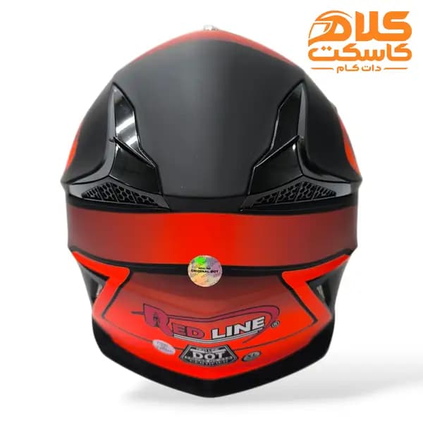 کلاه کاسکت کراسی رنگ مشکی و نارنجی ردلاین REDLINE — تصویر ۲