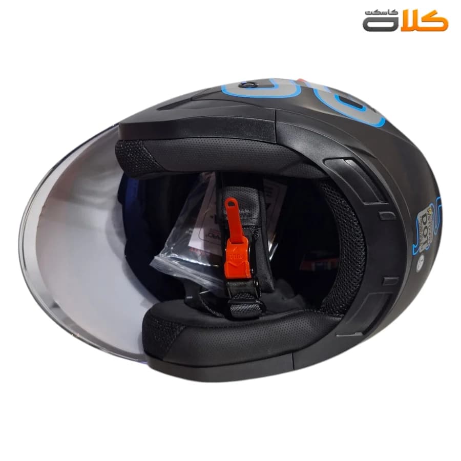 کلاه کاسکت بدون فک دبلیو استاندارد رنگ آبی مدل F01 — تصویر ۶