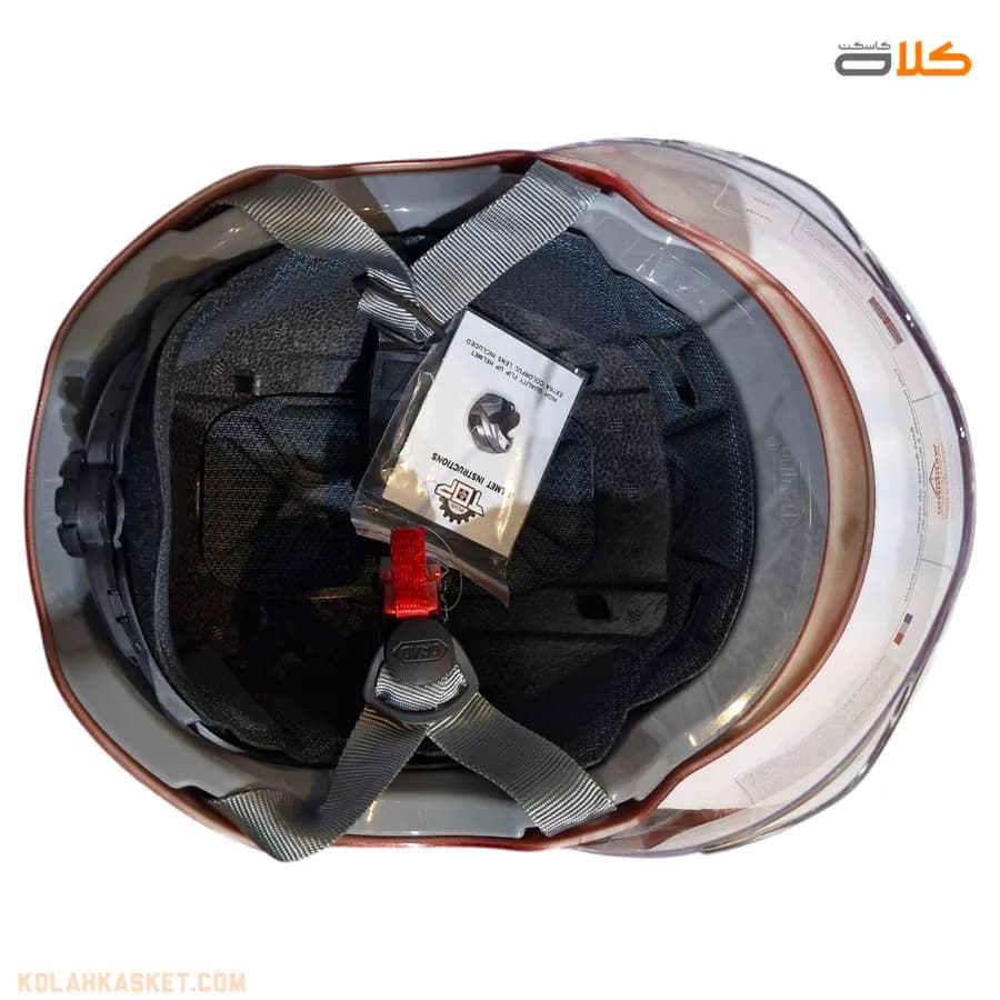 کلاه کاسکت اسکوتری TOP+ با قابلیت تنظیم سایز رنگ قرمز — تصویر ۱۰