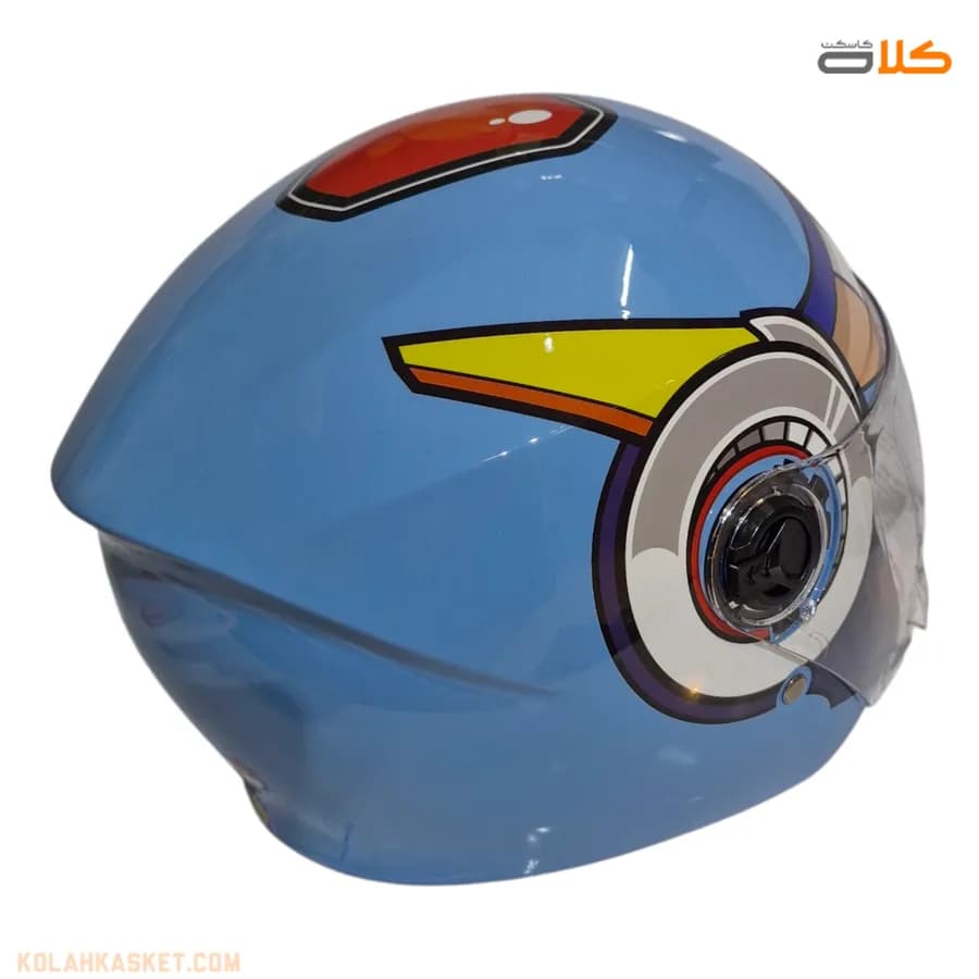 کلاه کاسکت بچه گانه بدون فک TOP+ رنگ آبی — تصویر ۸