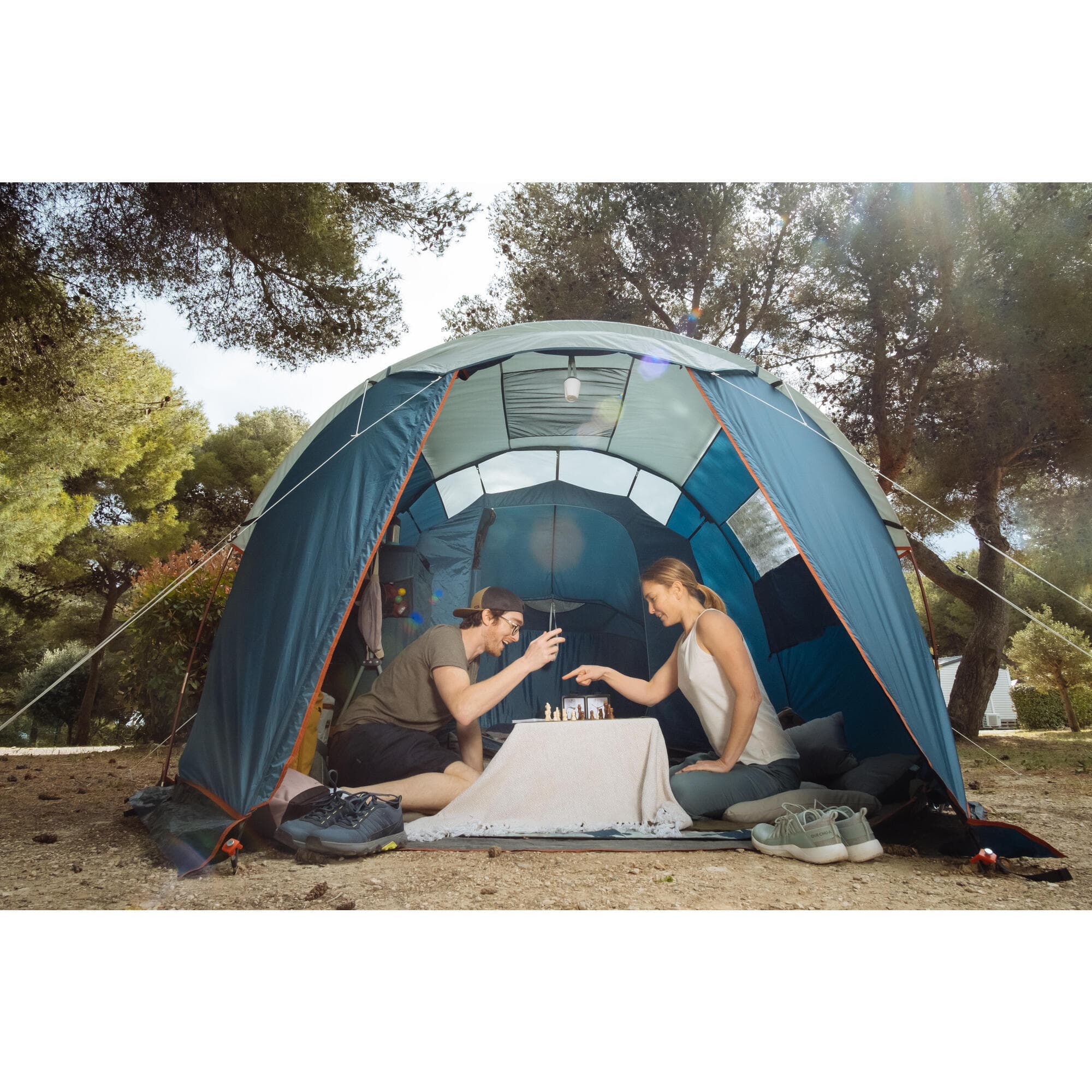 چادر کچوا کمپینگ – آرپناز 4.1 Quechua 4 Person Camping Tent – 1 Room – Arpenaz 4.1 – Dark petrol blue — تصویر ۱۰