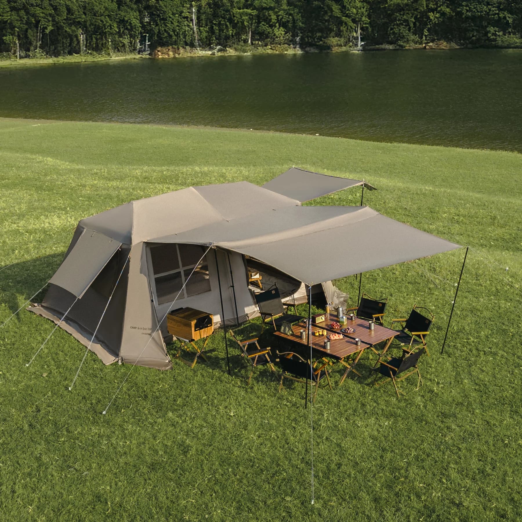 چادر نیچرهایک اتومات – 8 نفره کمپینگ – سری تیتانیوم چهار فصل Naturehike Village 13 Ridge Automatic 4 Season Tent – CNH22ZP004.T — تصویر ۱۰