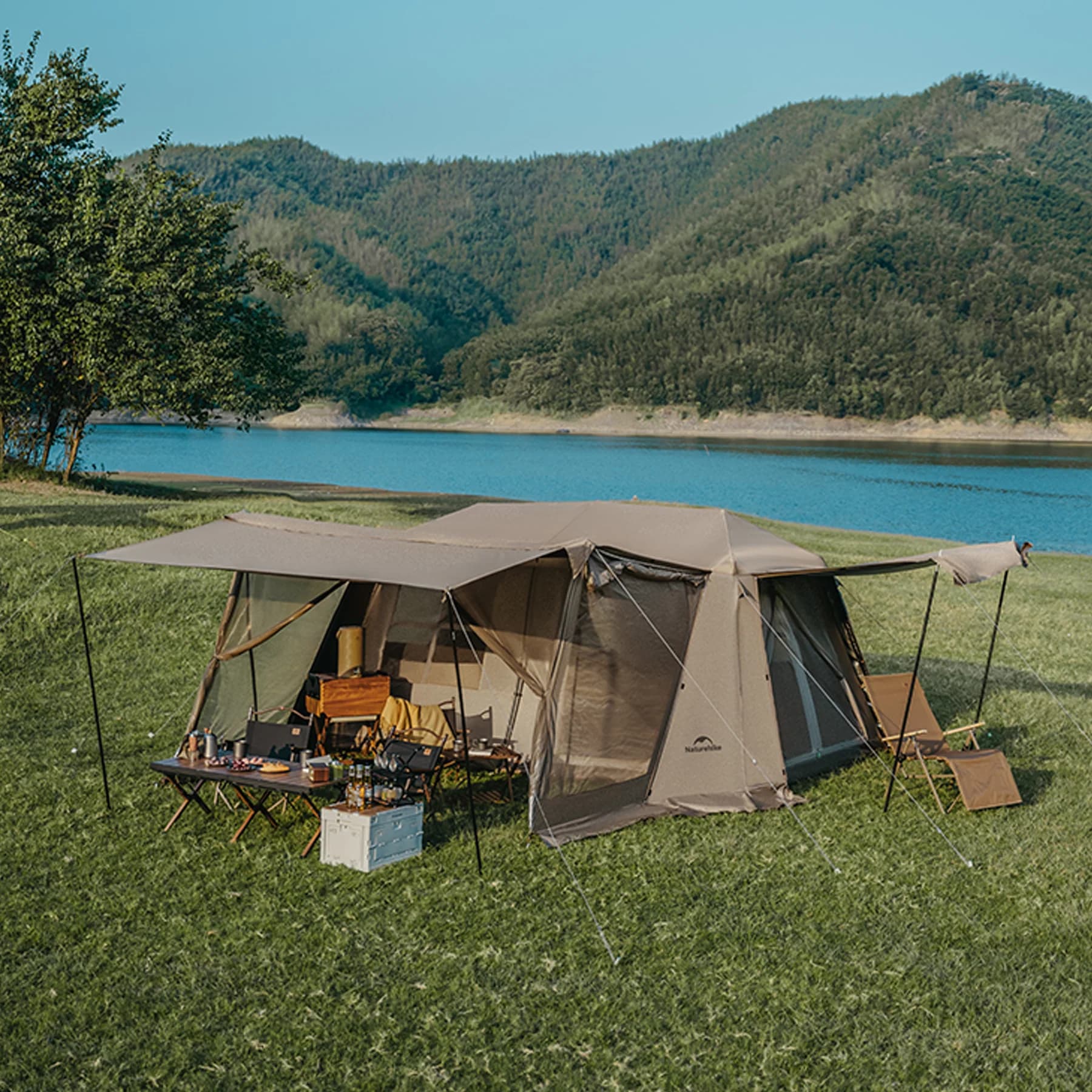 چادر نیچرهایک اتومات – 8 نفره کمپینگ – سری تیتانیوم چهار فصل Naturehike Village 13 Ridge Automatic 4 Season Tent – CNH22ZP004.T — تصویر ۵