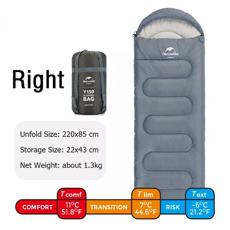 کیسه خواب نیچرهایک Naturehike Y150L Round Bottom Hooded Envelope Cotton Sleeping Bag – Nh21msd08 — تصویر ۸