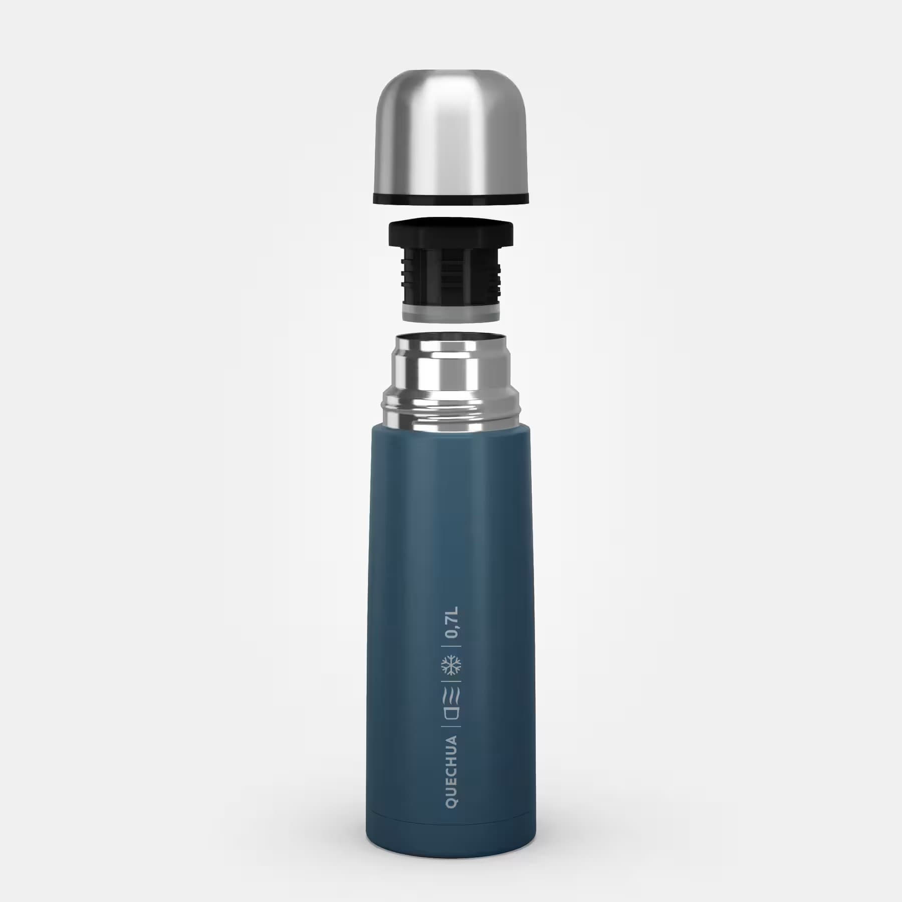 فلاسک کچوا استیل 0.7 لیتر Quechua Outdoor Stainless Steel Thermos – 0.7 L – Blue — تصویر ۲