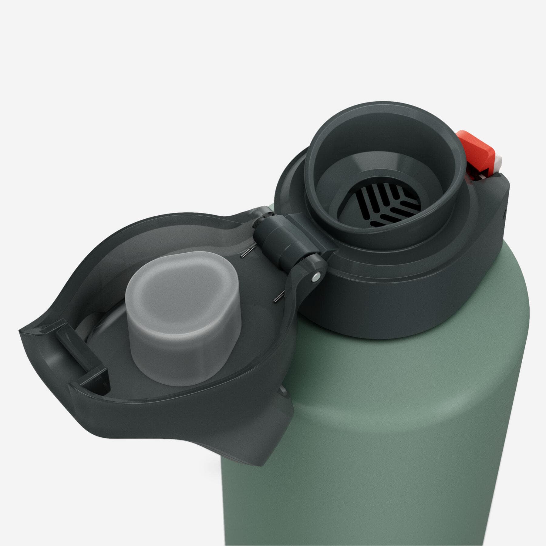 بطری آب کچوا – 1 لیتری آلومنیومی Quechua Aluminum Water Bottle – with quick release cap – 1 Liter — تصویر ۹