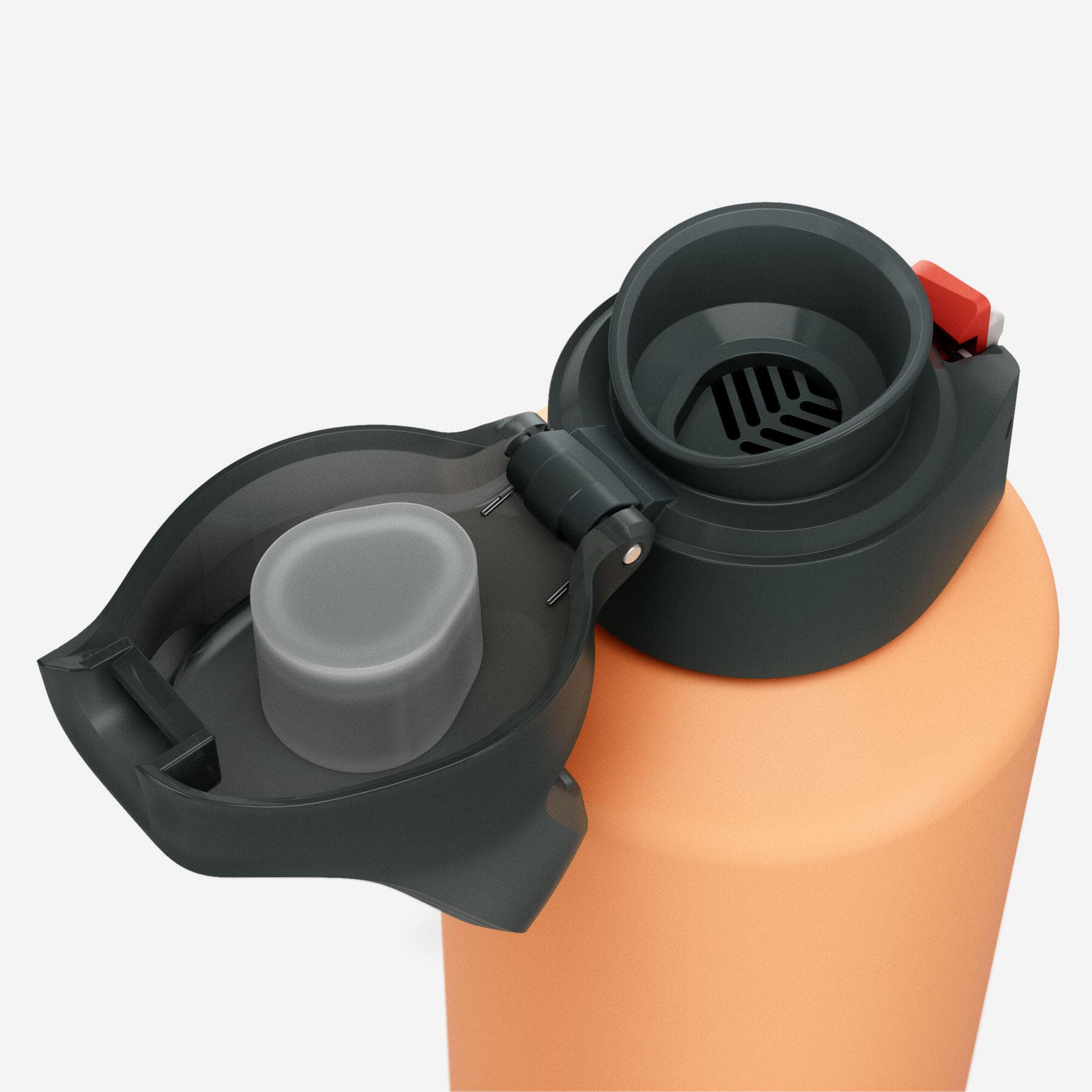 بطری آب کچوا – 1 لیتری آلومنیومی Quechua Aluminum Water Bottle – with quick release cap – 1 Liter — تصویر ۳