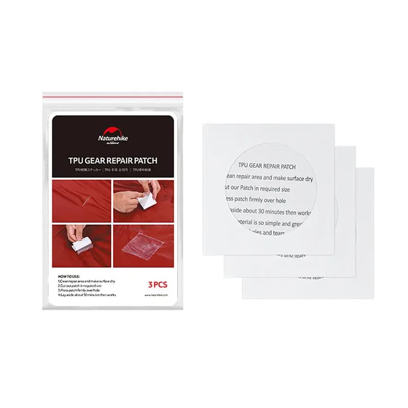 چسب تعمیر نیچرهایک – 3 عددی – سایز 7×7 سانتیمتر Naturehike Transparent TPU Gear Repair Outdoor Patch (3pcs) – NH19PJ086