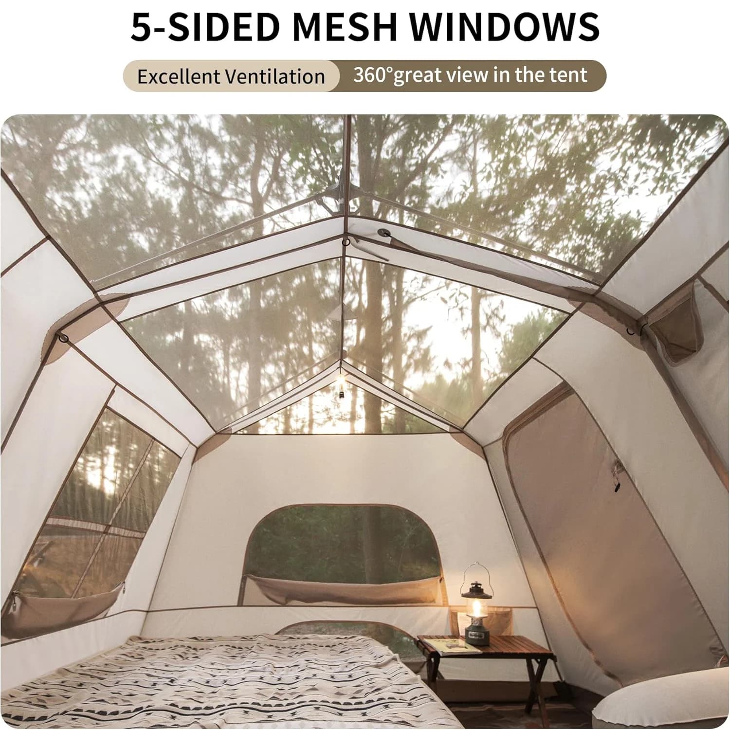 چادر نیچرهایک اتومات – 8 نفره کمپینگ – سری کلاسیک Naturehike Village 13 8-Person Instant Tent – CNH22ZP004.C — تصویر ۶