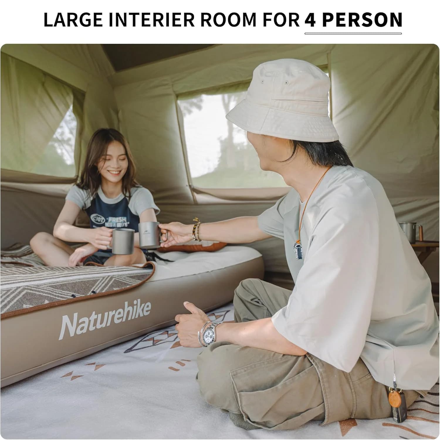 چادر نیچرهایک اتومات – 8 نفره کمپینگ – سری کلاسیک Naturehike Village 13 8-Person Instant Tent – CNH22ZP004.C — تصویر ۸