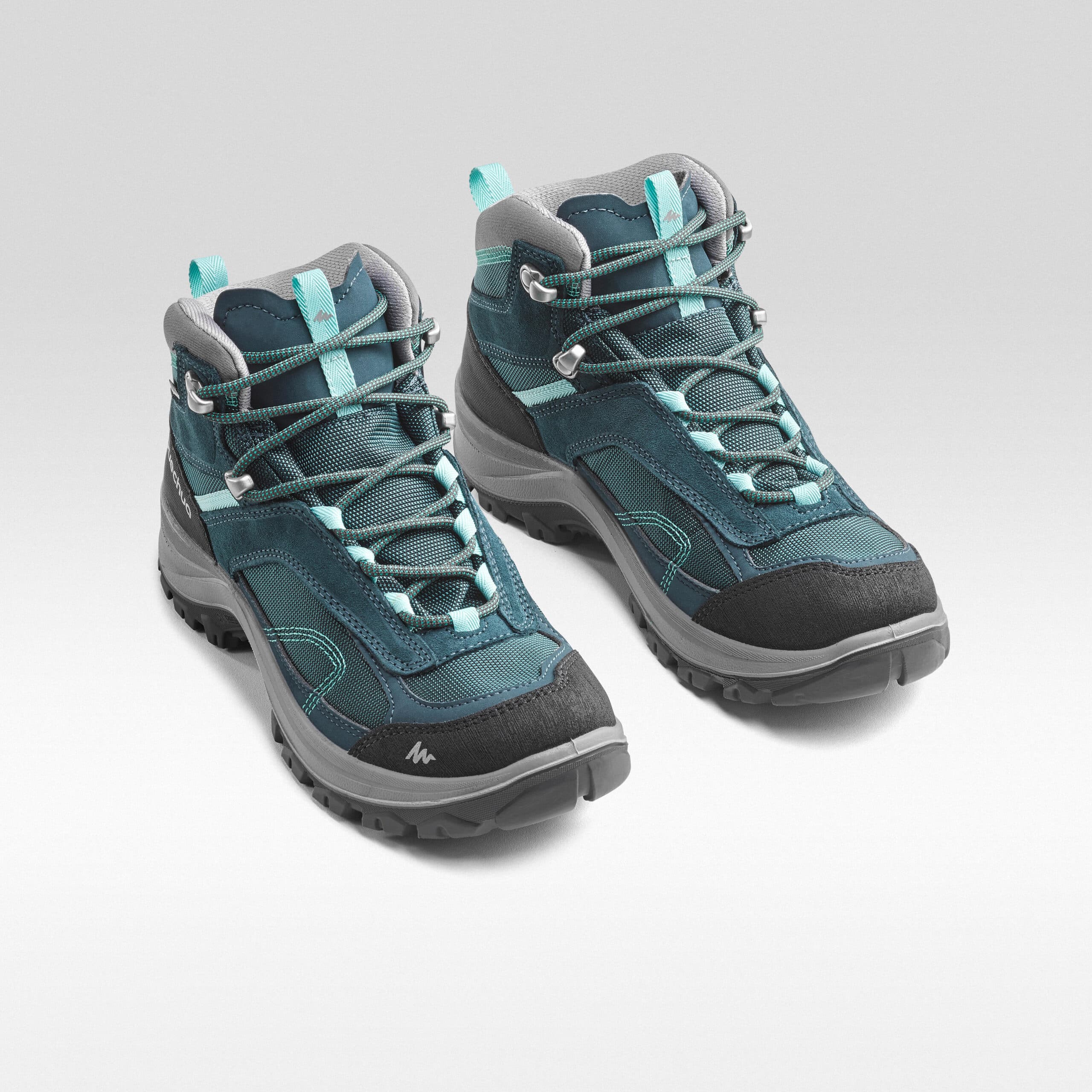 بوت زنانه کچوا – کفش ضدآب کوهنوردی 2025 – دکتلون Quechua Women’s Waterproof Outdoor Boots – Turquoise – MH100 Mid — تصویر ۶
