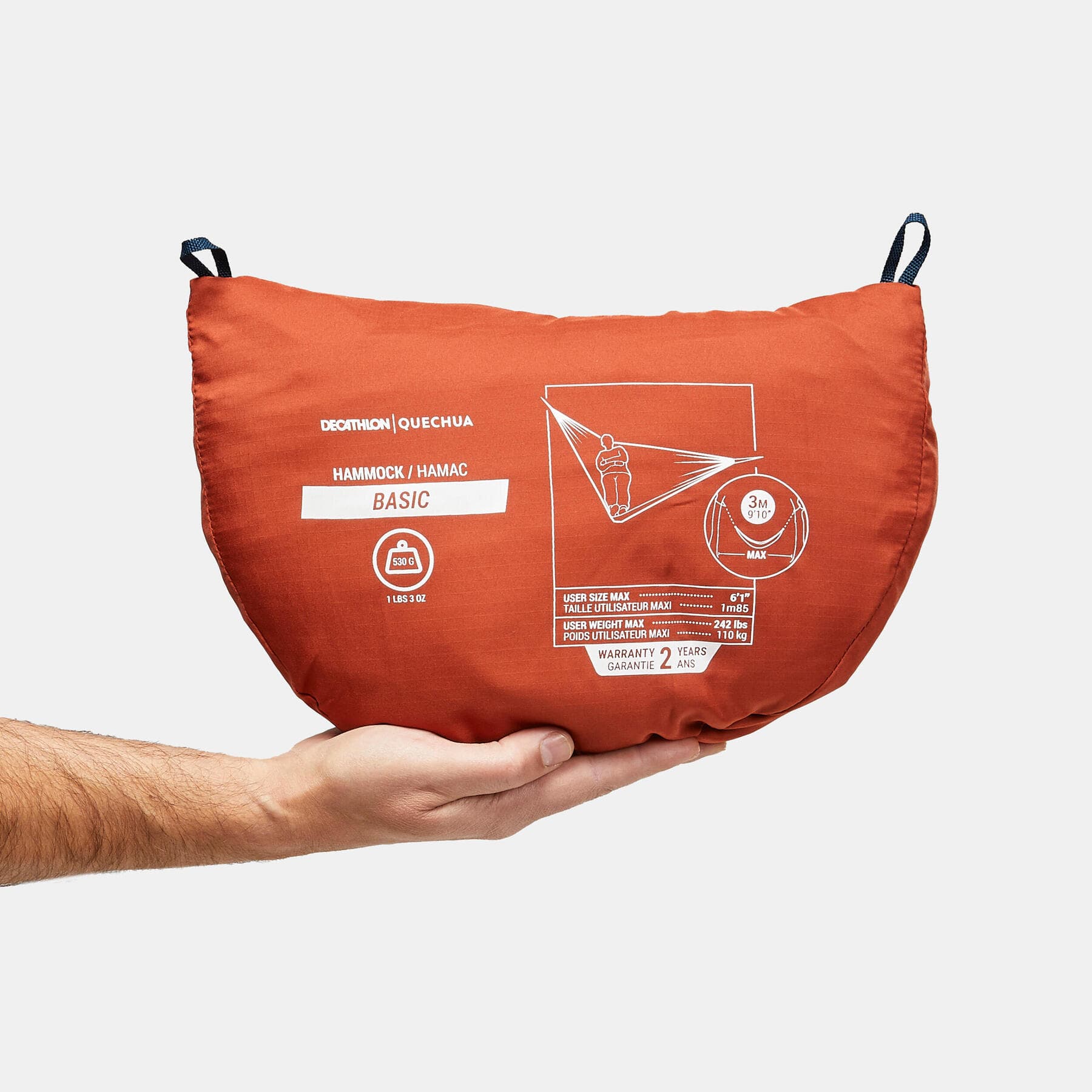 هاموک کچوا – ننو دکتلون Quechua Single Hammock – Basic – 300 x 150 cm – 1 Person — تصویر ۸