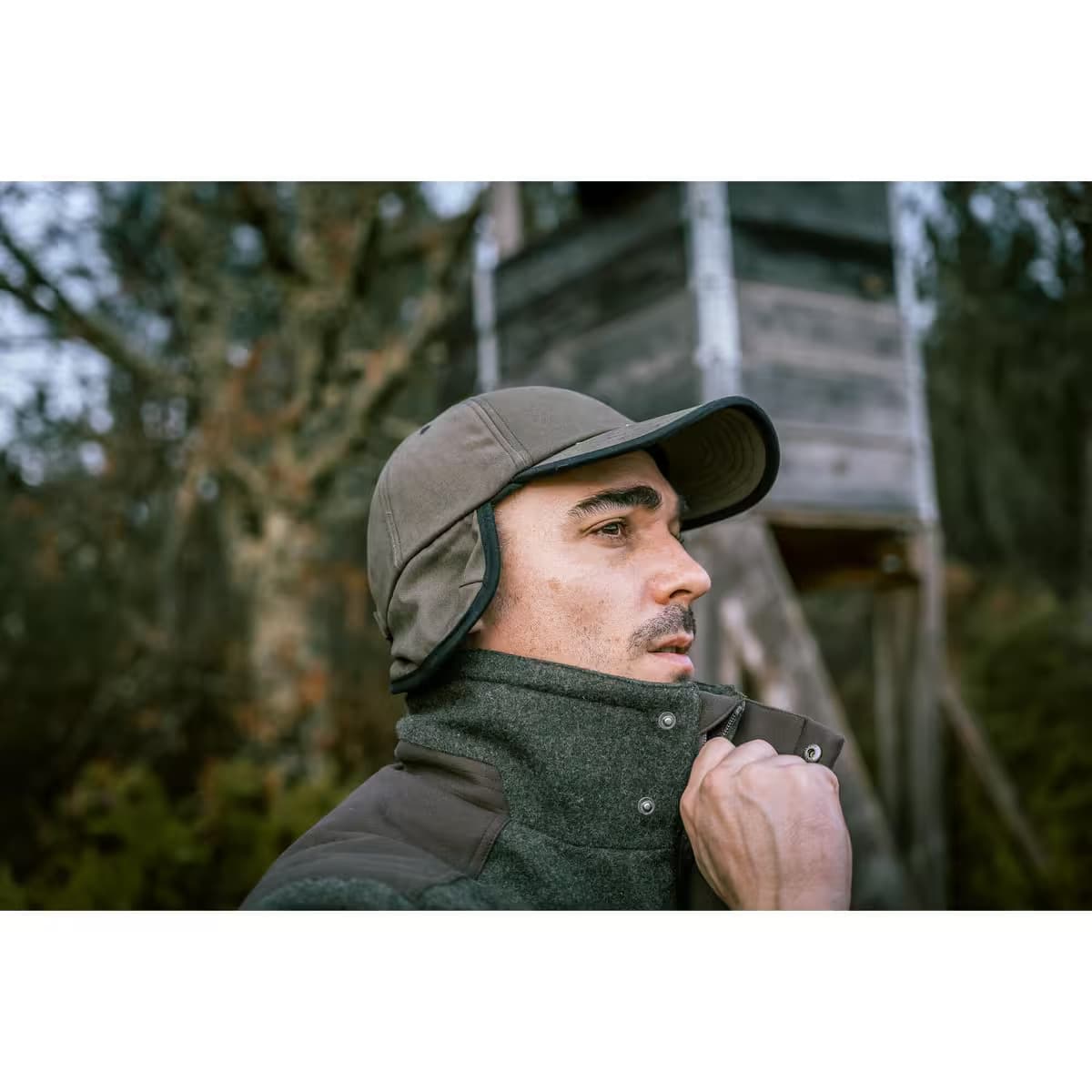 کلاه پشمی سولوگناک Solognac Country Fleece Cap Khaki — تصویر ۱۰