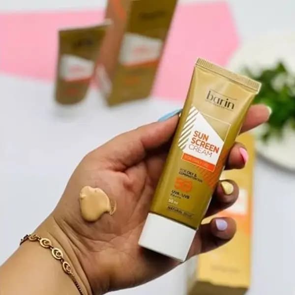 ضدآفتاب رنگی بارین بیوتیSPF50 مخصوص پوست چرب و مختلط — تصویر ۶