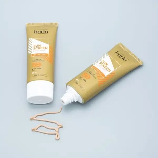 ضدآفتاب رنگی بارین بیوتیSPF50 مخصوص پوست چرب و مختلط — تصویر ۷