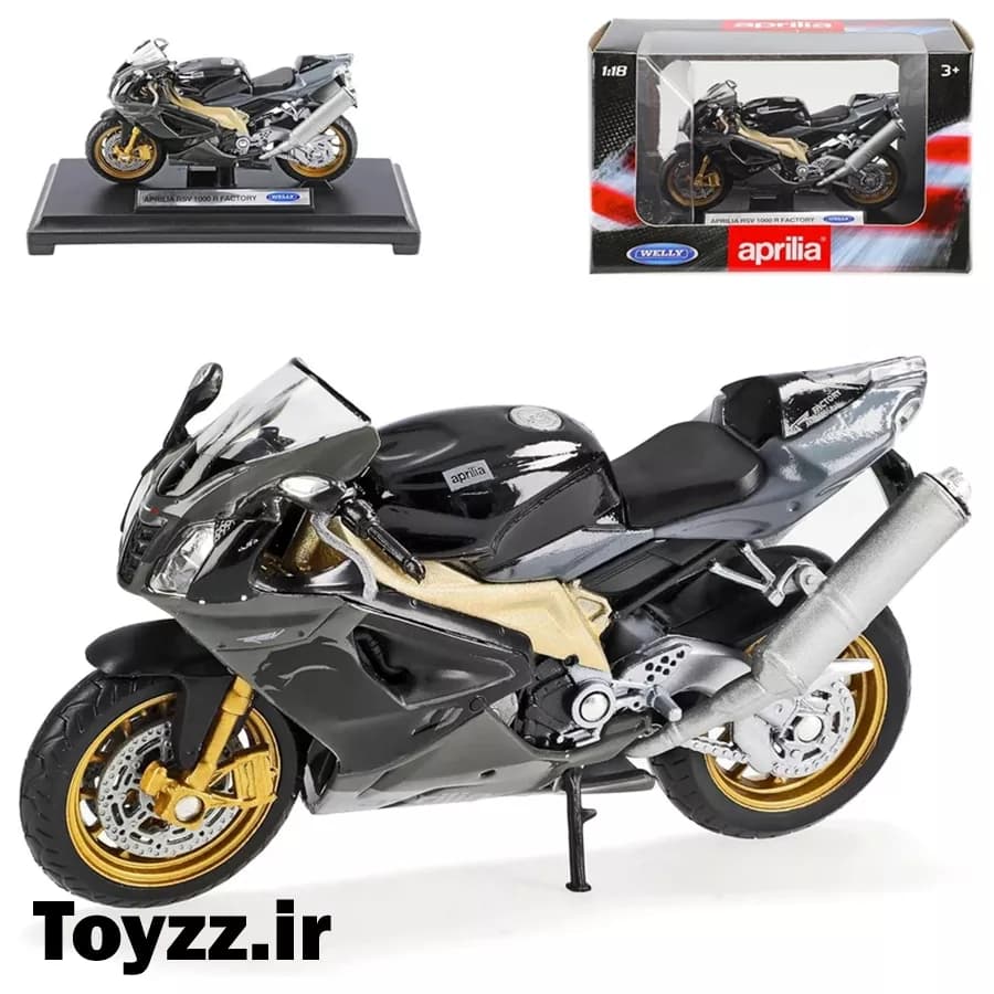ماکت فلزی موتور آپریلیا برند ویلی مدل APRILIA RSV 1000 R FACTORY — تصویر ۷